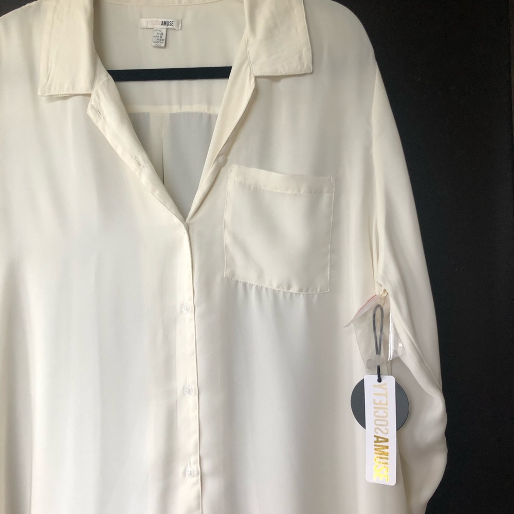 Amuse Society Sheer Blouse - Picture 2 of 3